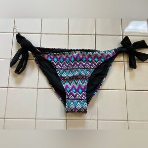 Geometic Purple & Blue Bikini Bottoms